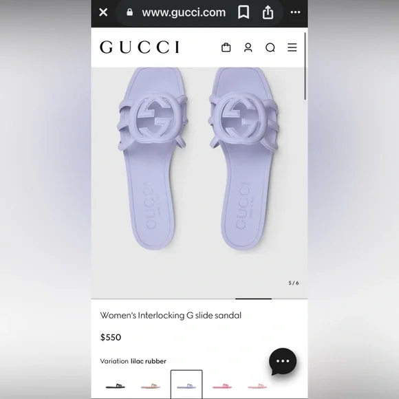 ๐ฅGUCCI ๐Women's Interlocking G slide sandal-IN GUCCI NOW @$550! Gorg! Sz 38/8 - Picture 5 of 16